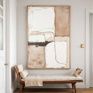 DESERT FLOW Minimalist Abstract Textured Oil Painting