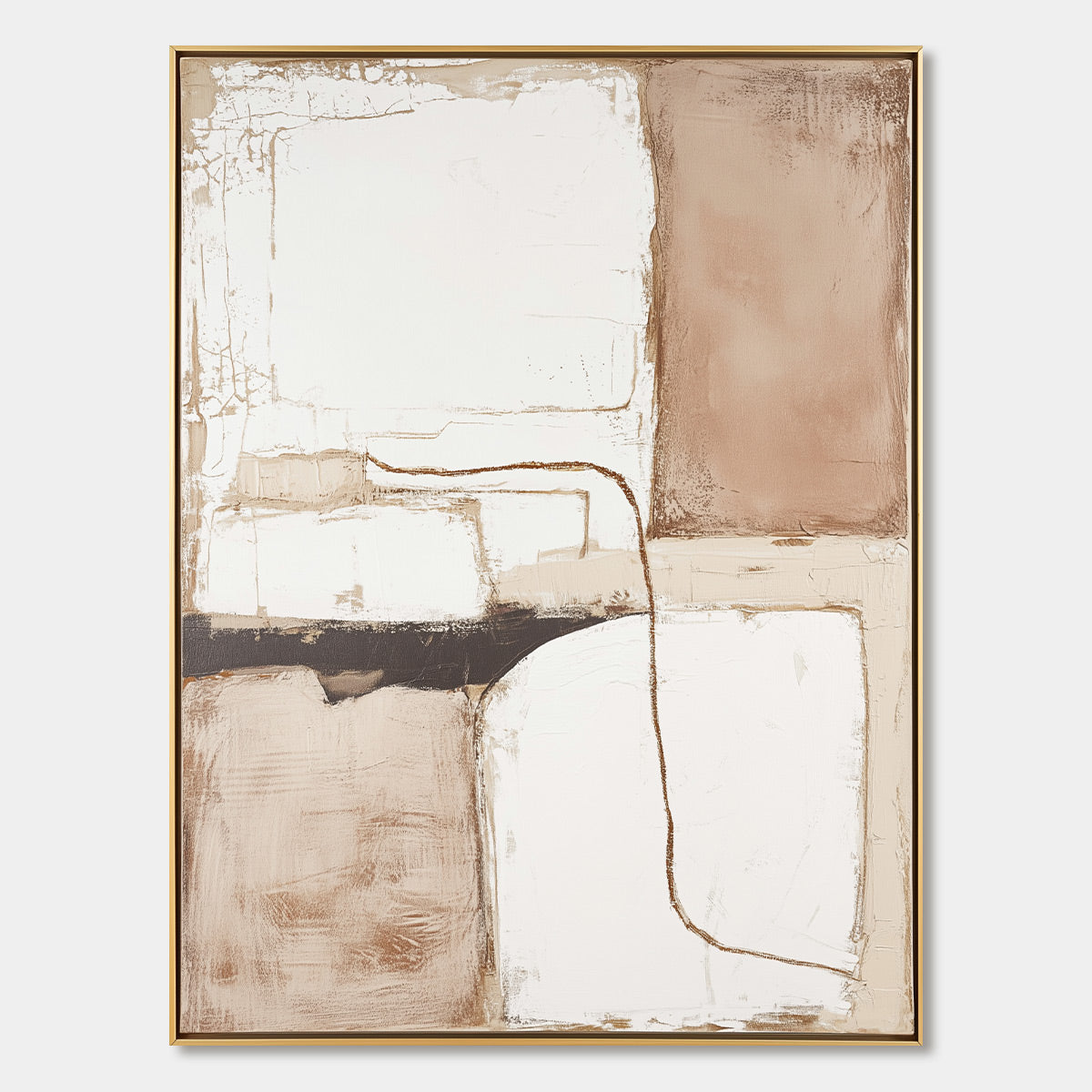 DESERT FLOW Minimalist Abstract Textured Oil Painting