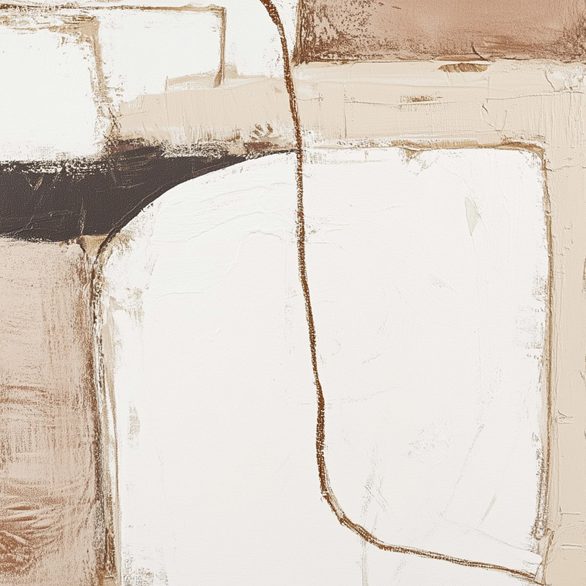 DESERT FLOW: Minimalist Abstract Textured Oil Painting