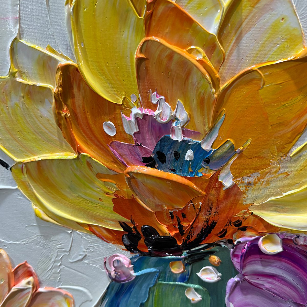 Textured Cactus Impasto Art | Original Wall Painting