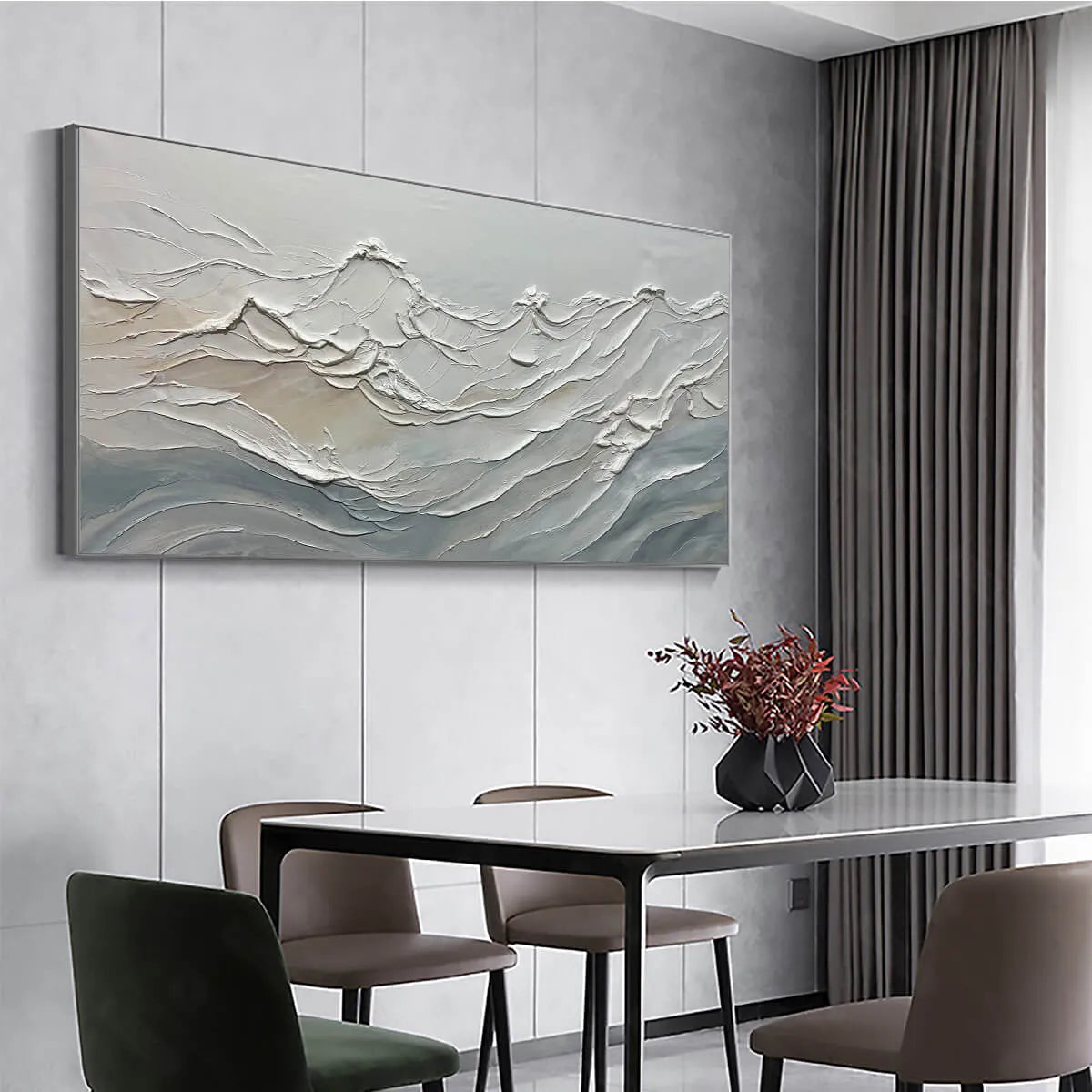 Desert Winds: Textured Landscape Impasto Oil Painting Canvas Wall