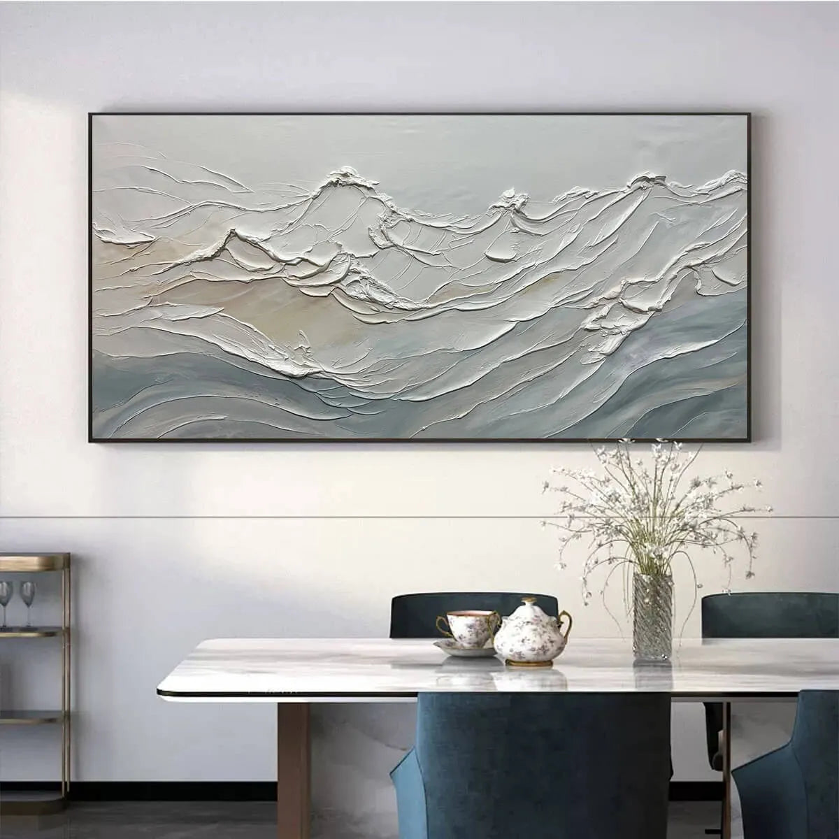 Desert Winds: Textured Landscape Impasto Oil Painting Canvas Wall