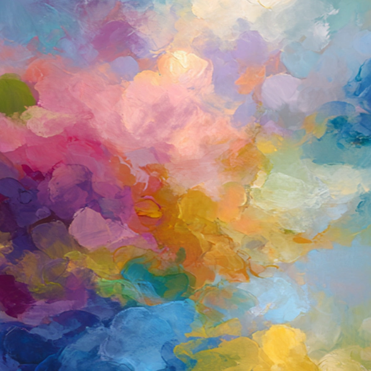 DREAMSCAPE MELODY: Colorful Abstract Cloudscape Painting Set of 2