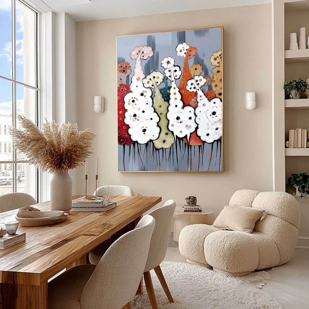 DREAMWOOD GROVE: Whimsical Abstract Forest Textured Impasto Painting