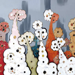 DREAMWOOD GROVE: Whimsical Abstract Forest Textured Impasto Painting