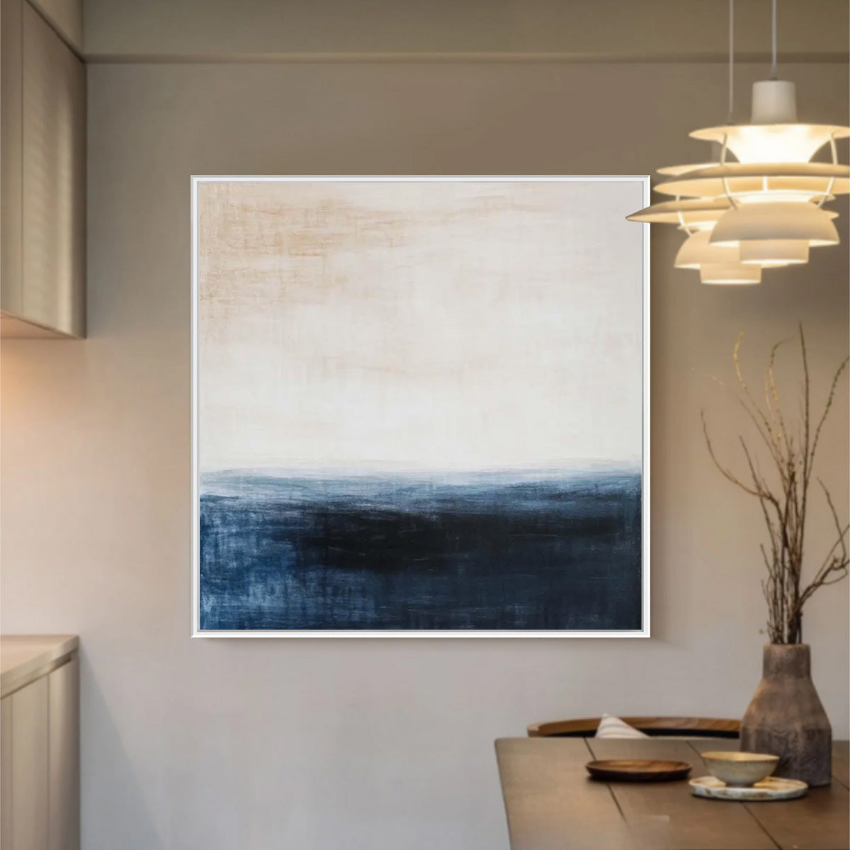  DUSK AT SEA Textured Abstract Ocean Oil Painting