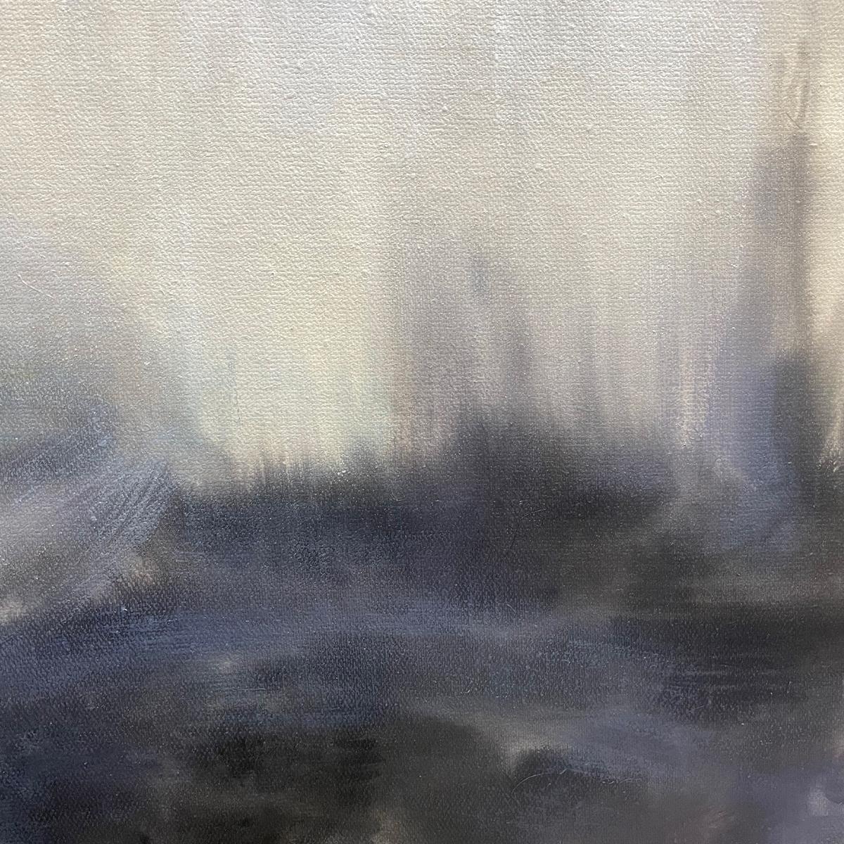 DUSK SHADOWS: Abstract Minimalist Neutral Tone Oil Painting