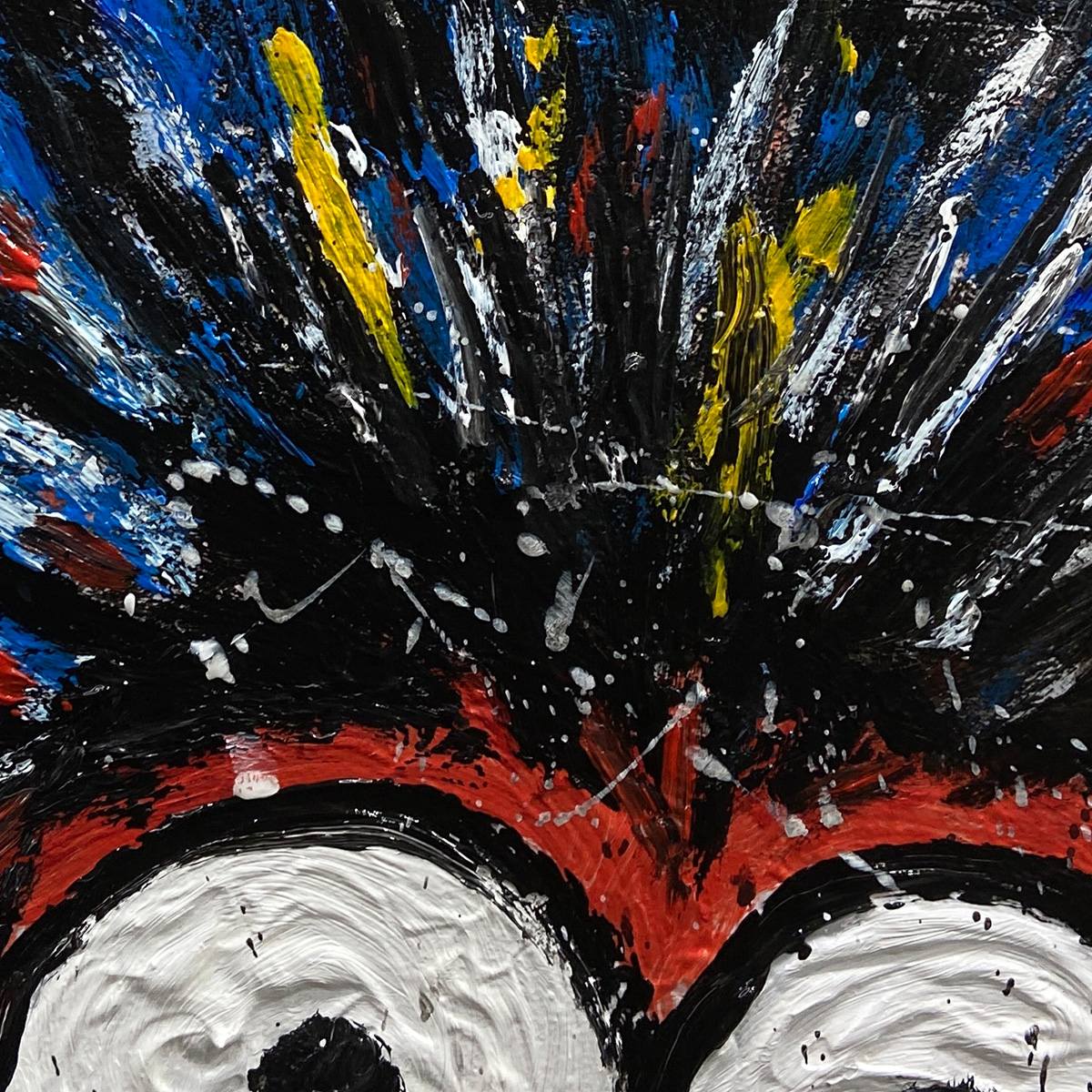 Duality: Original Abstract Portrait Oil Painting - Colorful, Expressive, Modern Wall Art Decor