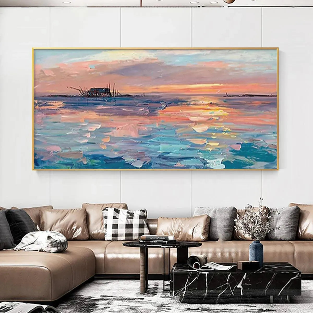 Dusk Reflections | Pink Orange Blue Sunset Wall Art – MontCarta