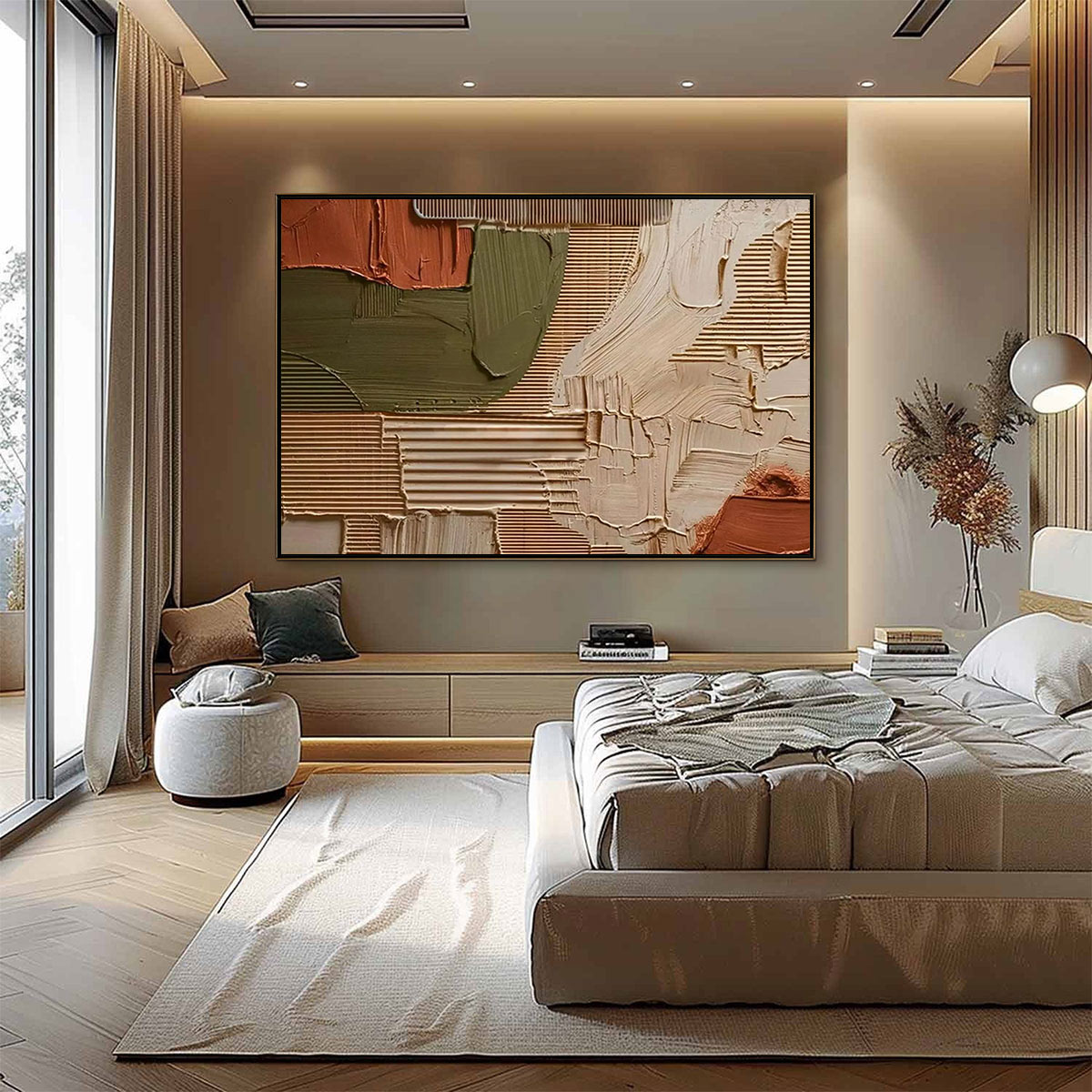 EARTHBOUND HARMONY: Textured Palette Knife Abstract Painting