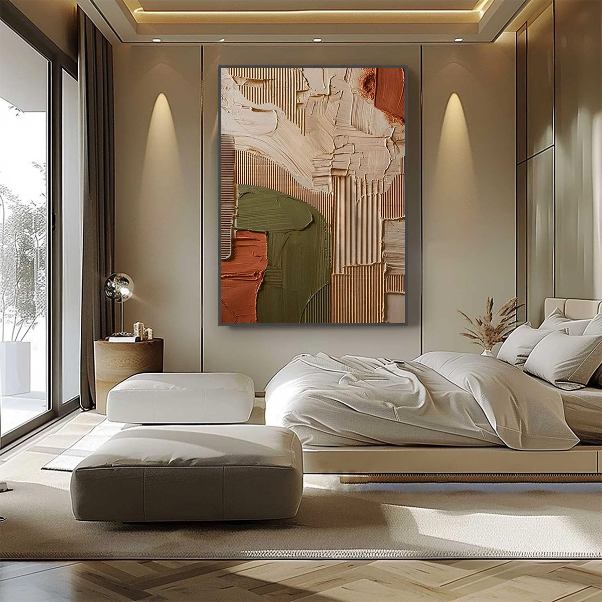 EARTHBOUND HARMONY: Textured Palette Knife Abstract Painting