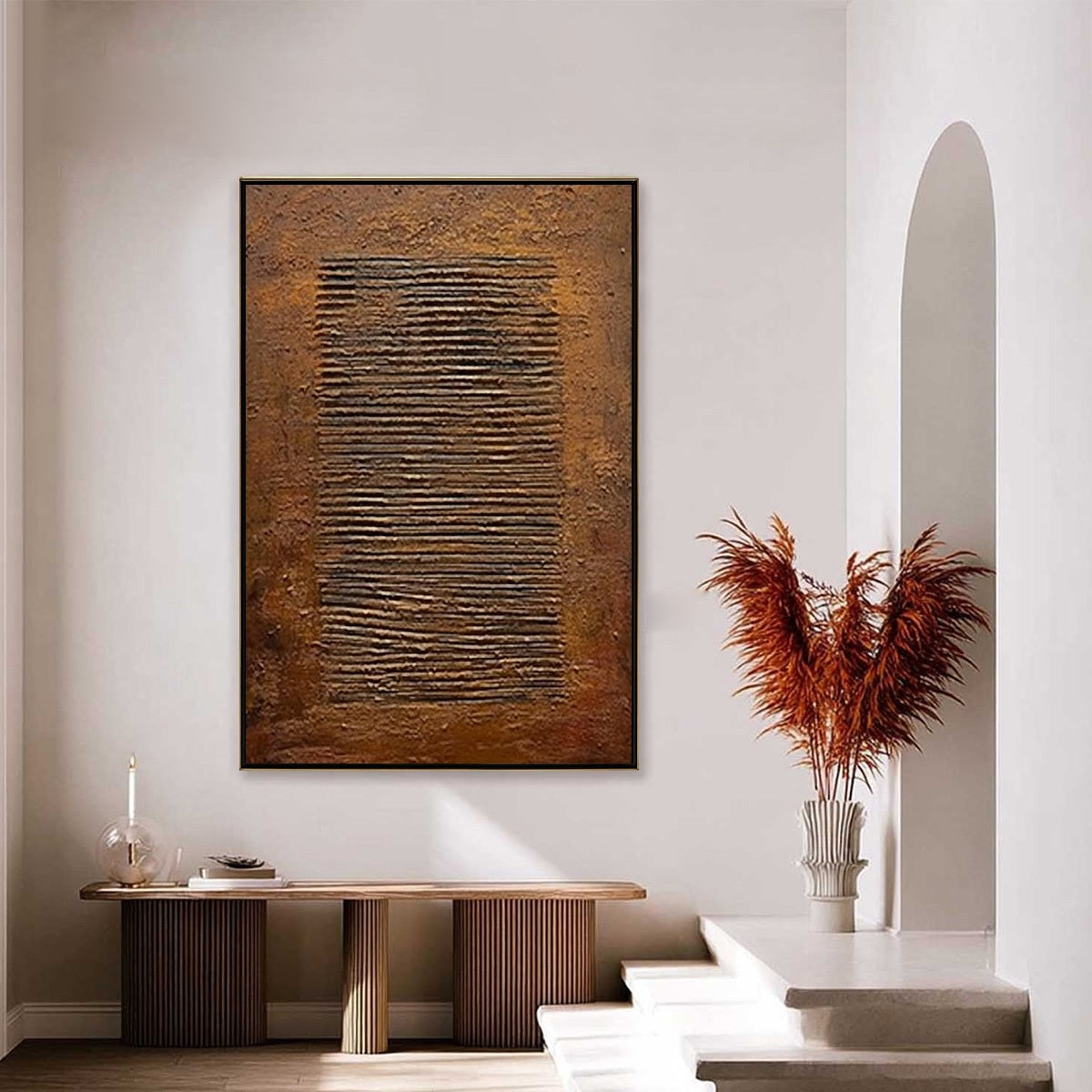 Earthen Codex | Large Textured Wabi Sabi Abstract Art – MontCarta
