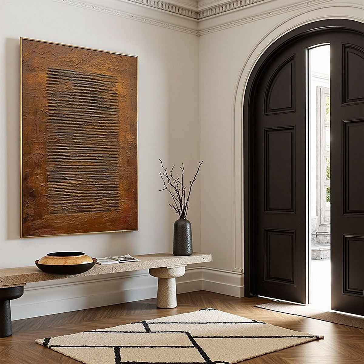 Earthen Codex | Large Textured Wabi Sabi Abstract Art – MontCarta