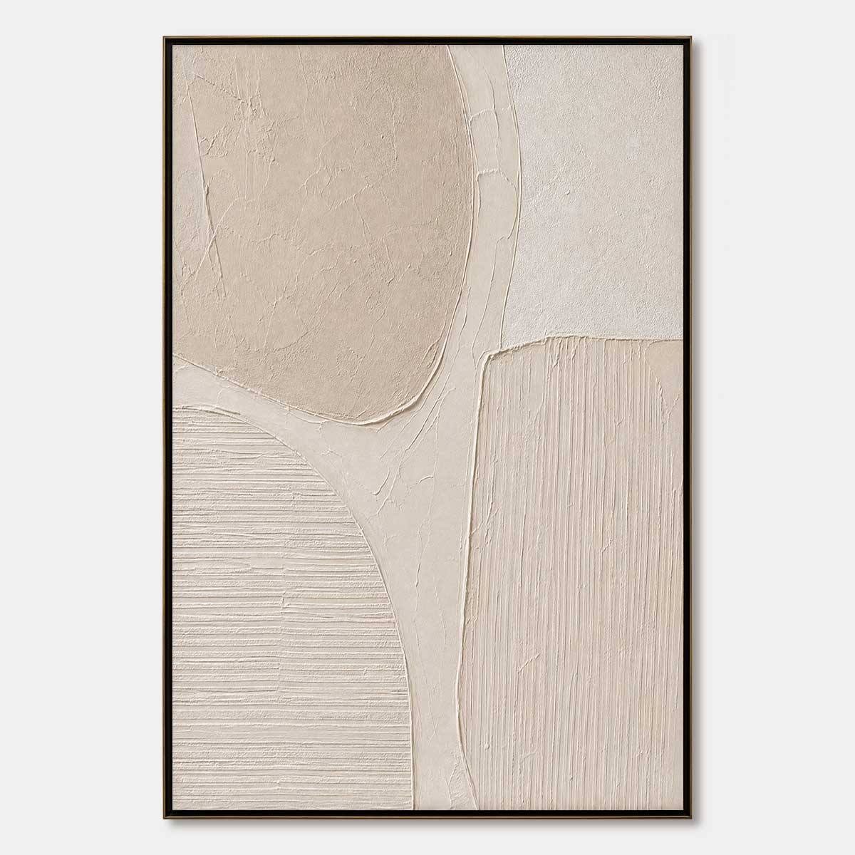 EARTHEN FORMS: Large Textured Wabi-Sabi Abstract Painting