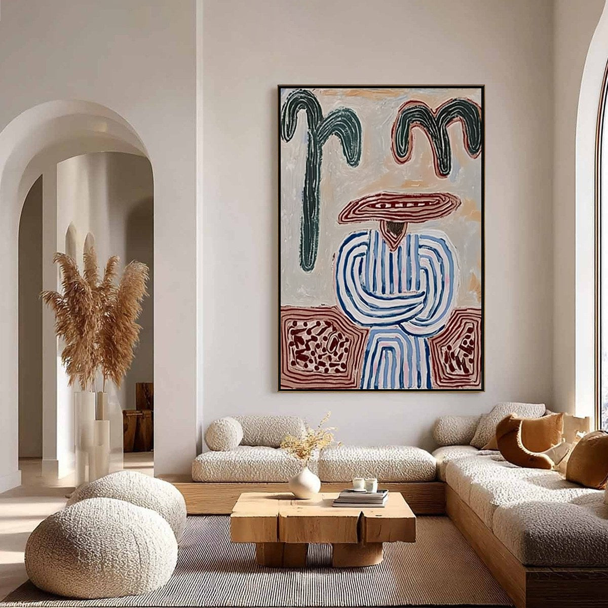 EARTHEN GUARDIAN: Wabi Sabi Abstract Figurative Wall Art