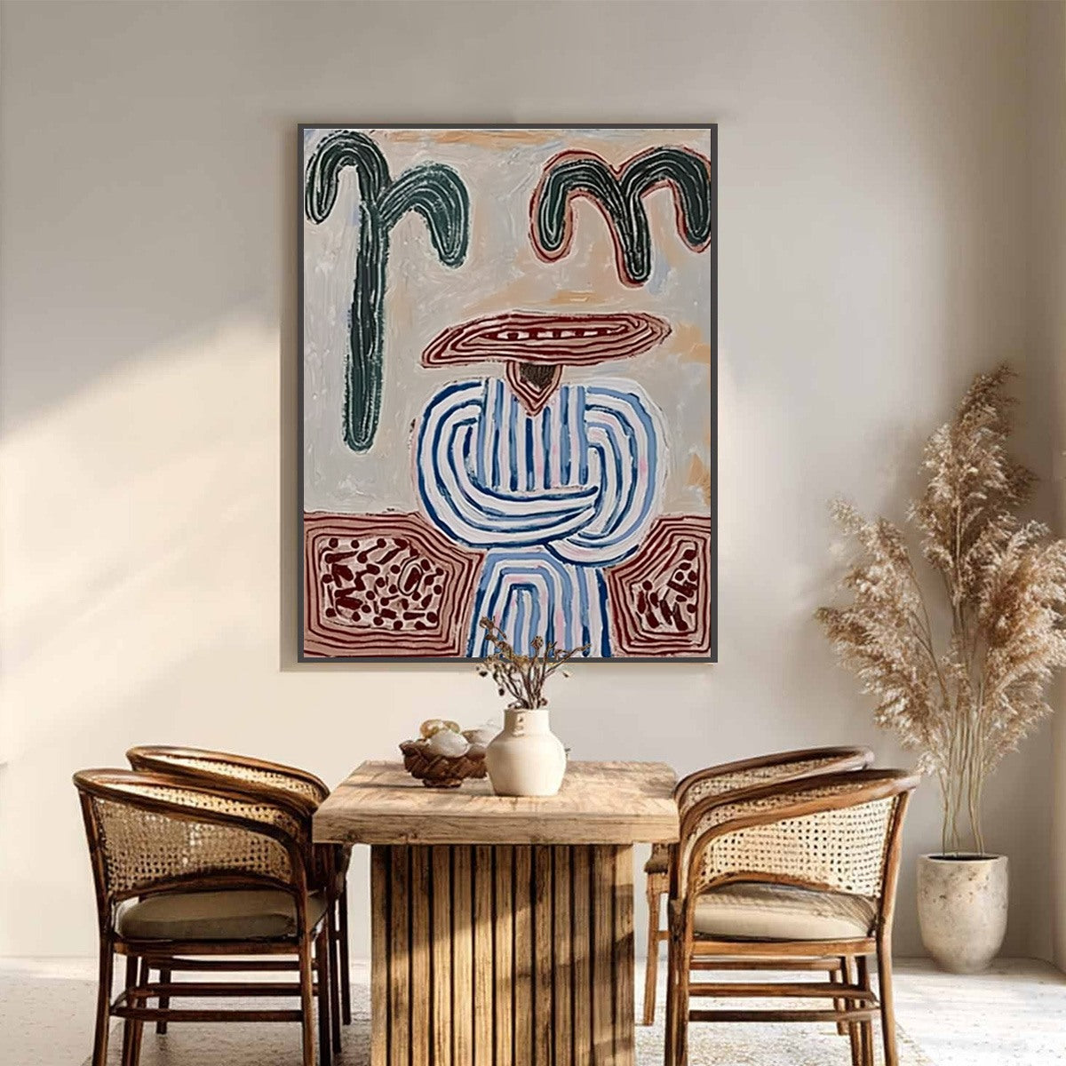 EARTHEN GUARDIAN: Wabi Sabi Abstract Figurative Wall Art
