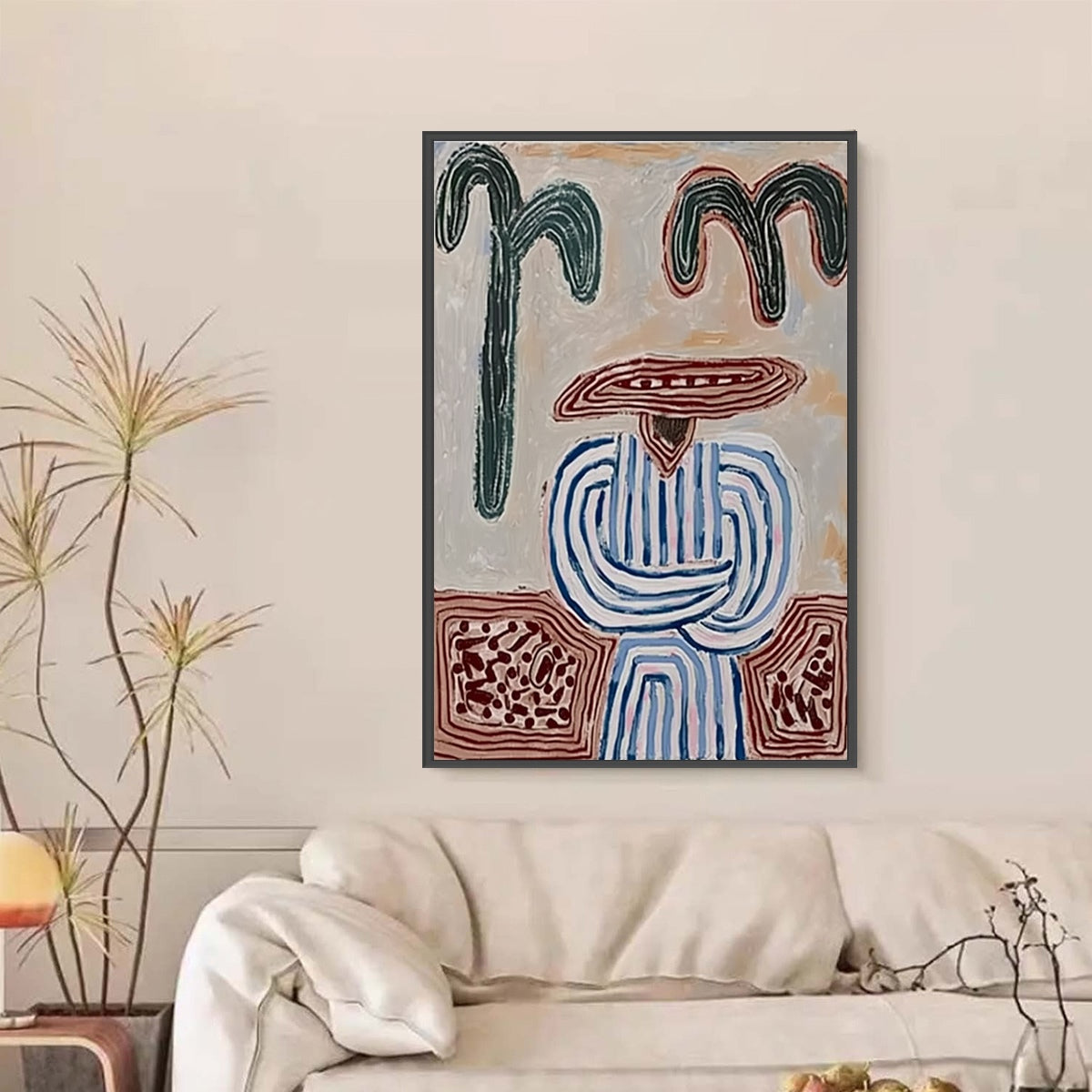 Earthen Guardian | Abstract Wabi Sabi Textured Oil Painting