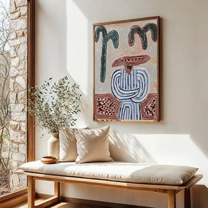 EARTHEN GUARDIAN: Wabi Sabi Abstract Figurative Wall Art