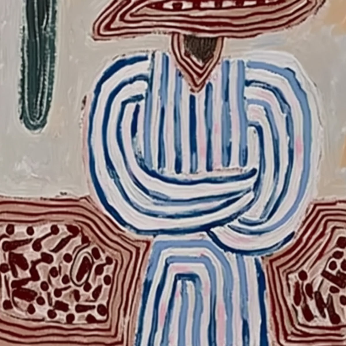 EARTHEN GUARDIAN: Wabi Sabi Abstract Figurative Wall Art