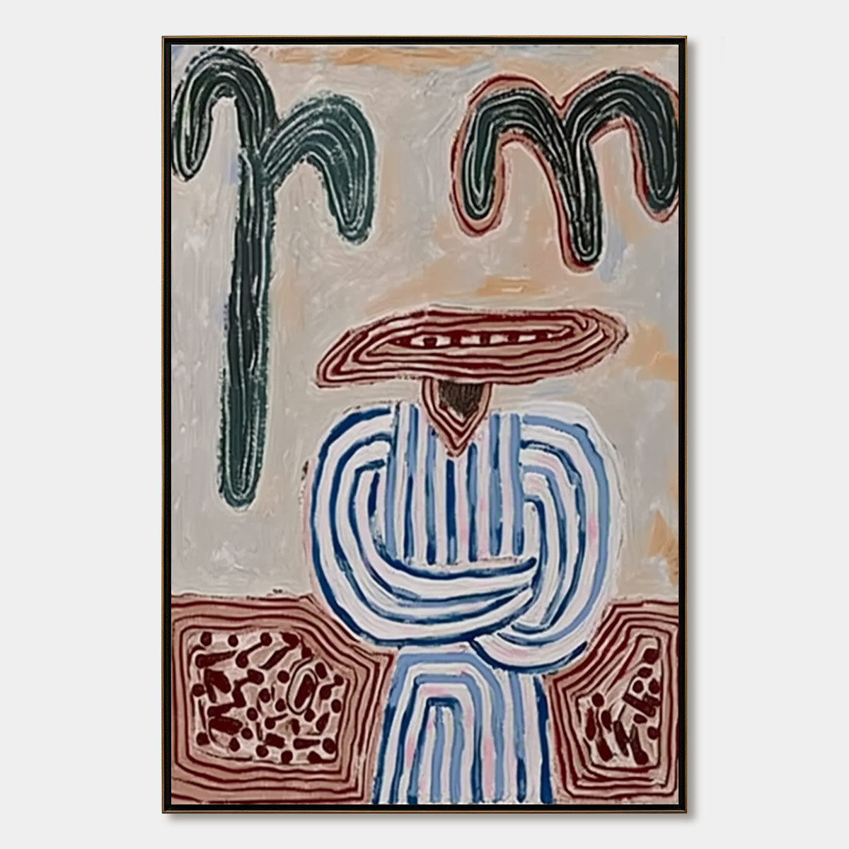 EARTHEN GUARDIAN: Wabi Sabi Abstract Figurative Wall Art