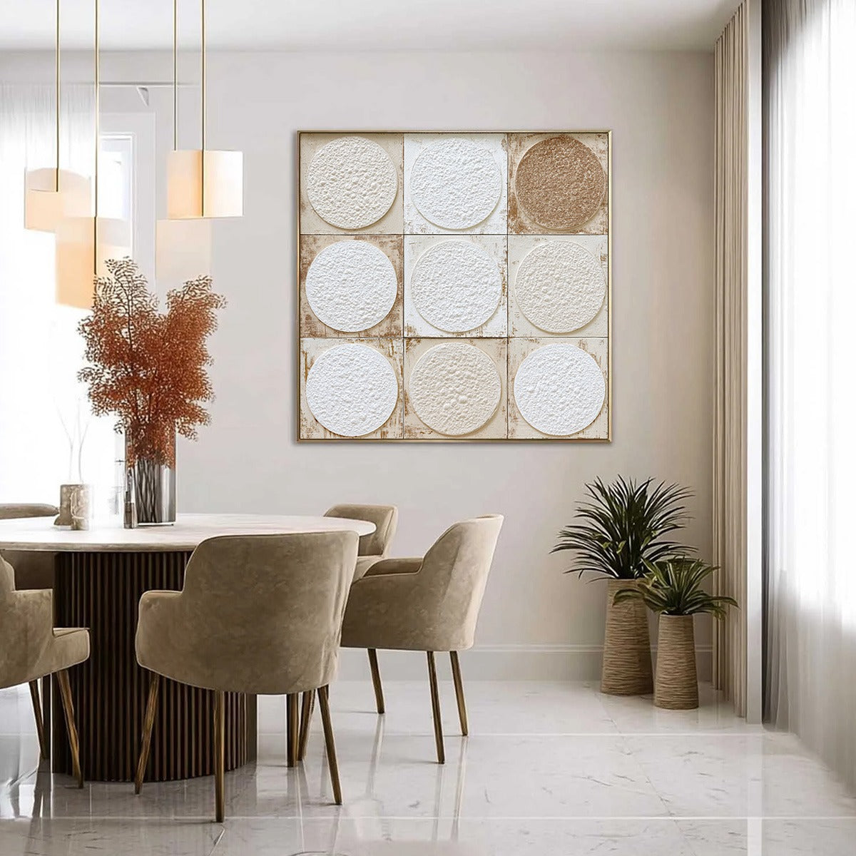 EARTHEN RHYTHM: Textured Wabi Sabi Abstract Painting for Minimalist Decor