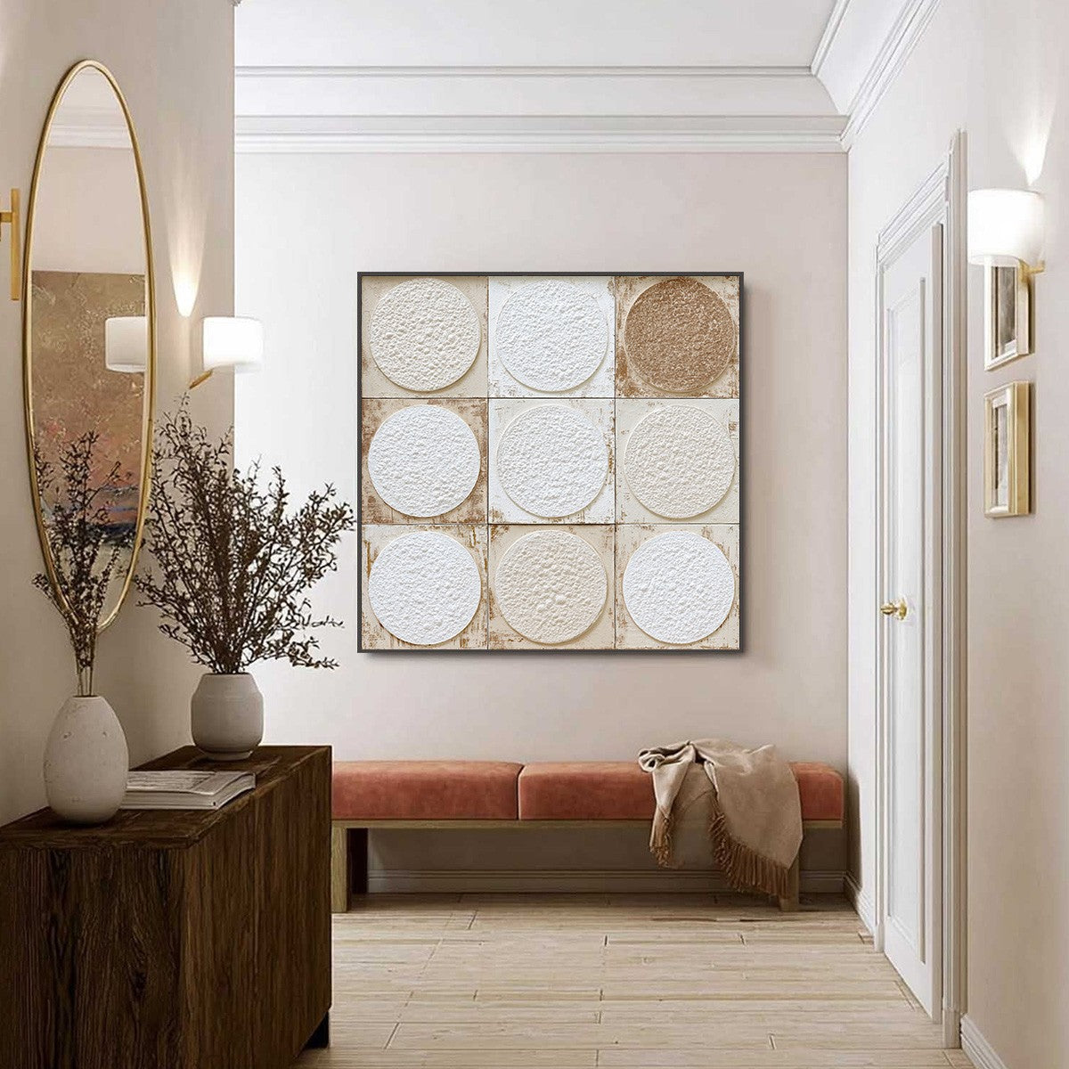 EARTHEN RHYTHM: Textured Wabi Sabi Abstract Painting for Minimalist Decor