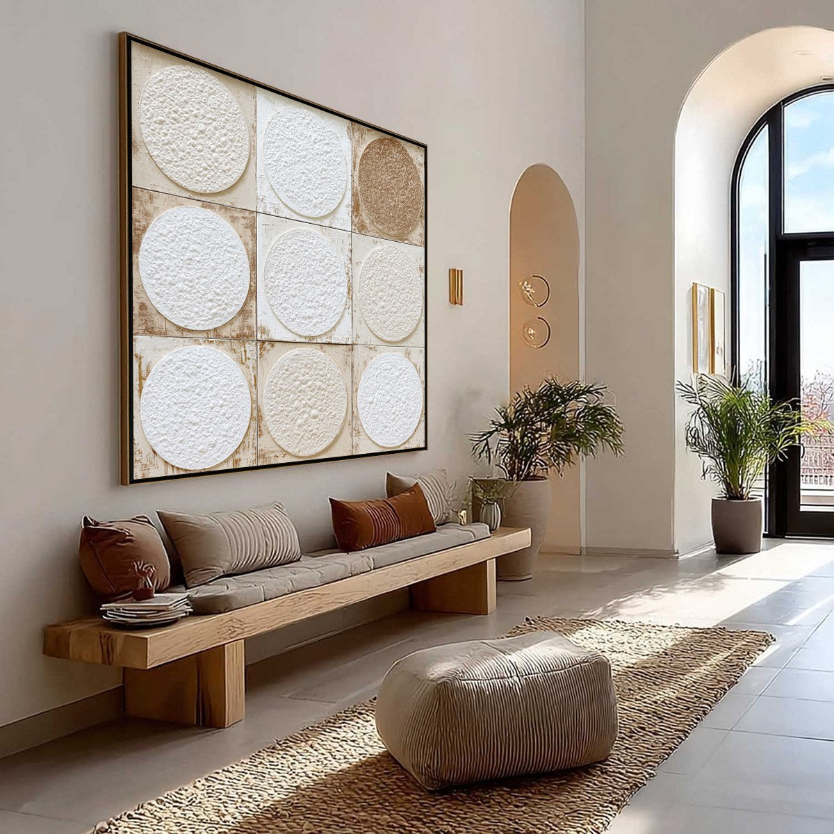 EARTHEN RHYTHM: Textured Wabi Sabi Abstract Painting for Minimalist Decor