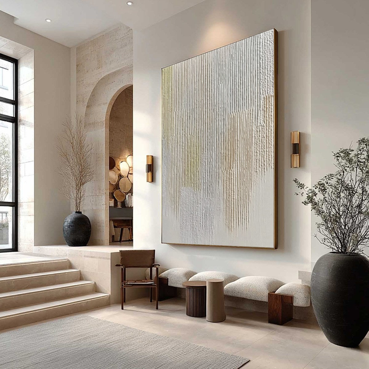 EARTHEN RHYTHM: Textured Wabi Sabi Abstract Wall Art