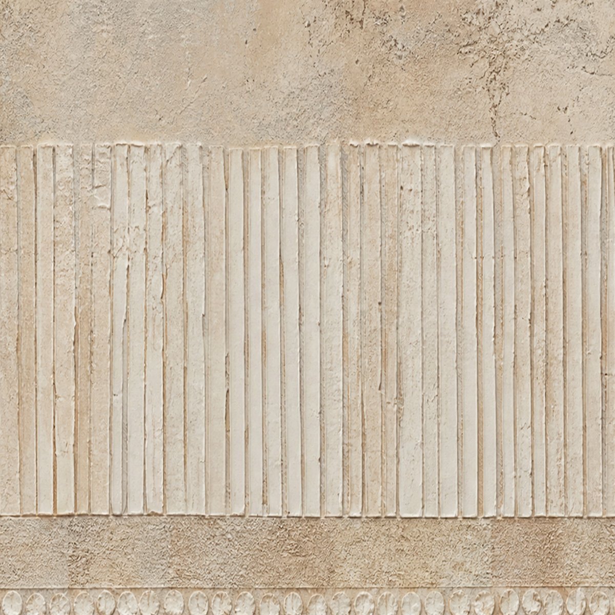 EARTHEN RHYTHM: Vertical Wabi-Sabi Textured Abstract Wall Art