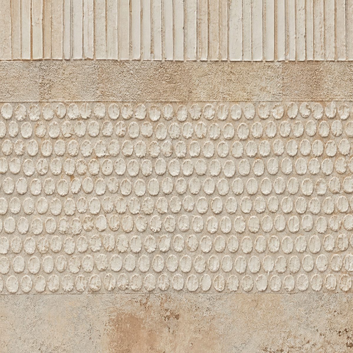 EARTHEN RHYTHM: Vertical Wabi-Sabi Textured Abstract Wall Art