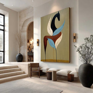EARTHEN STEED: Textured Wabi Sabi Abstract Horse Painting