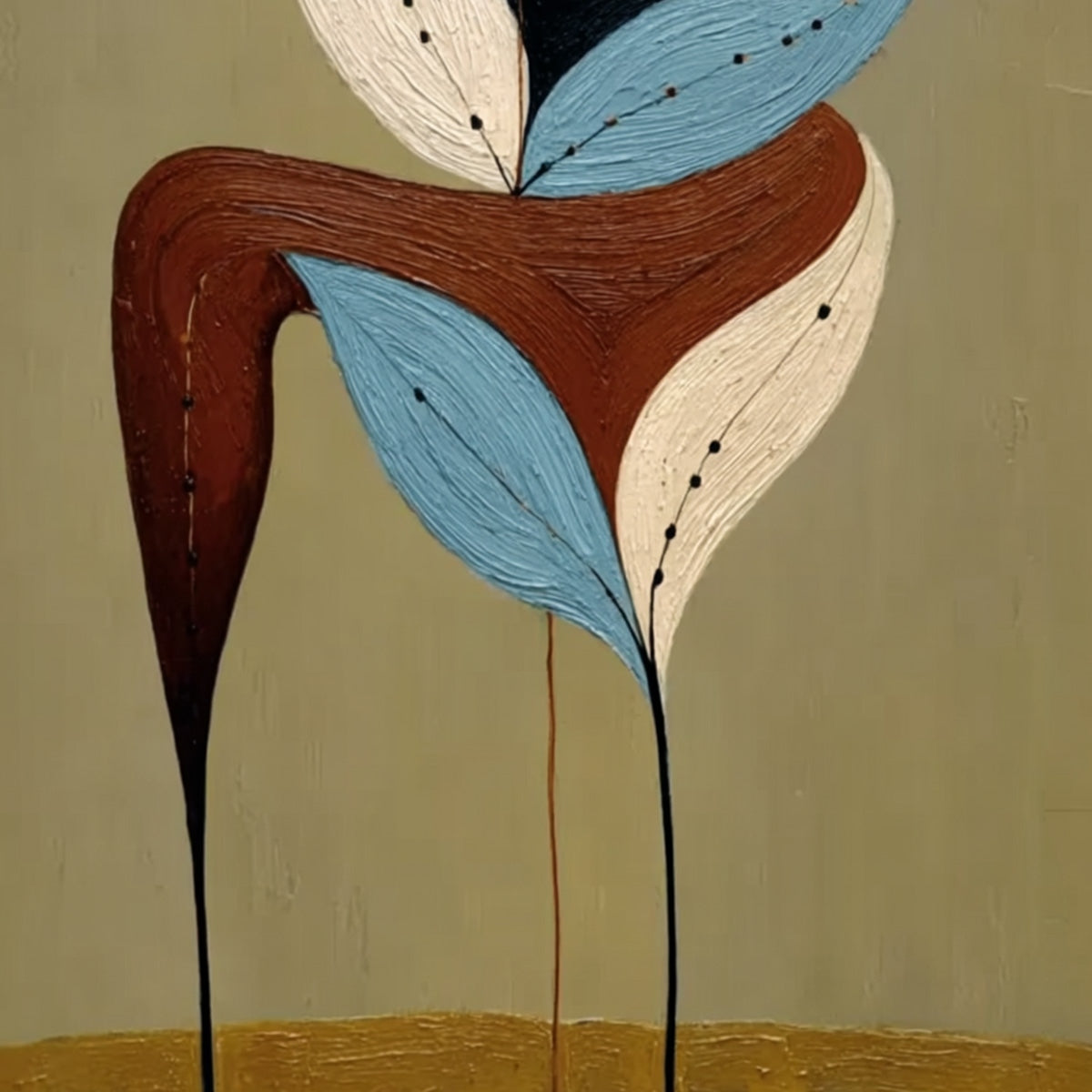 EARTHEN STEED: Textured Wabi Sabi Abstract Horse Painting