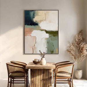 EARTHEN STRATA: Heavily Textured Wabi Sabi Abstract Oil Painting