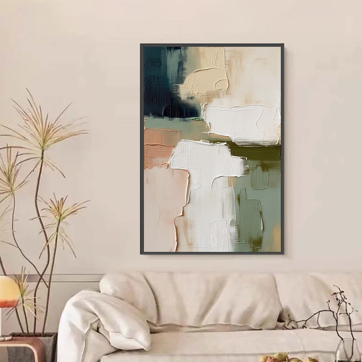 EARTHEN STRATA: Heavily Textured Wabi Sabi Abstract Oil Painting