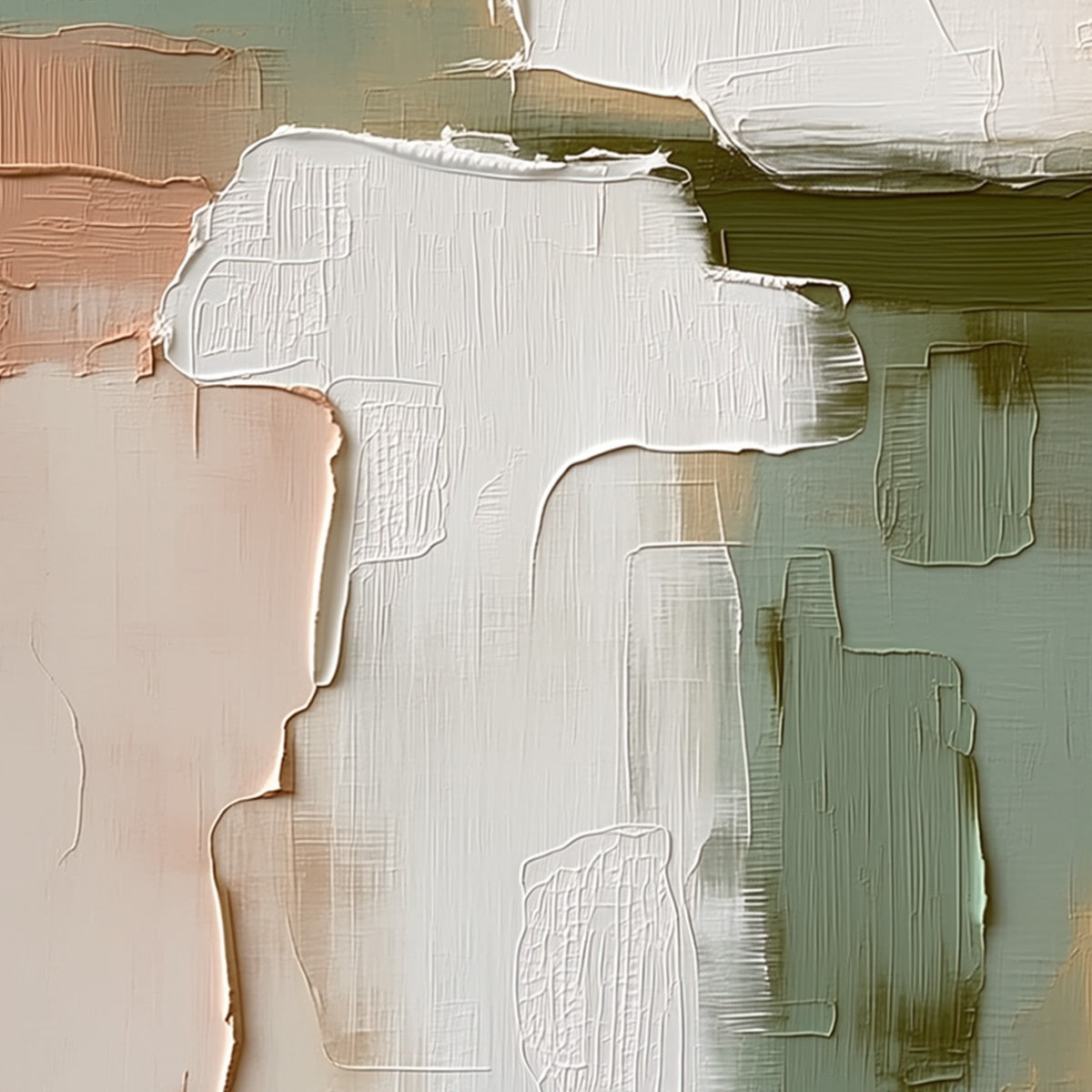 EARTHEN STRATA: Heavily Textured Wabi Sabi Abstract Oil Painting