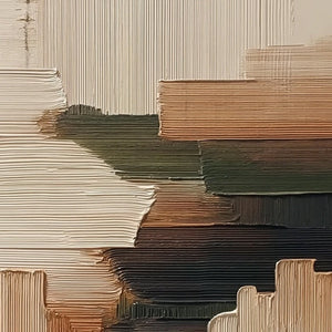 EARTHEN STRATA: Heavily Textured Wabi Sabi Abstract Painting
