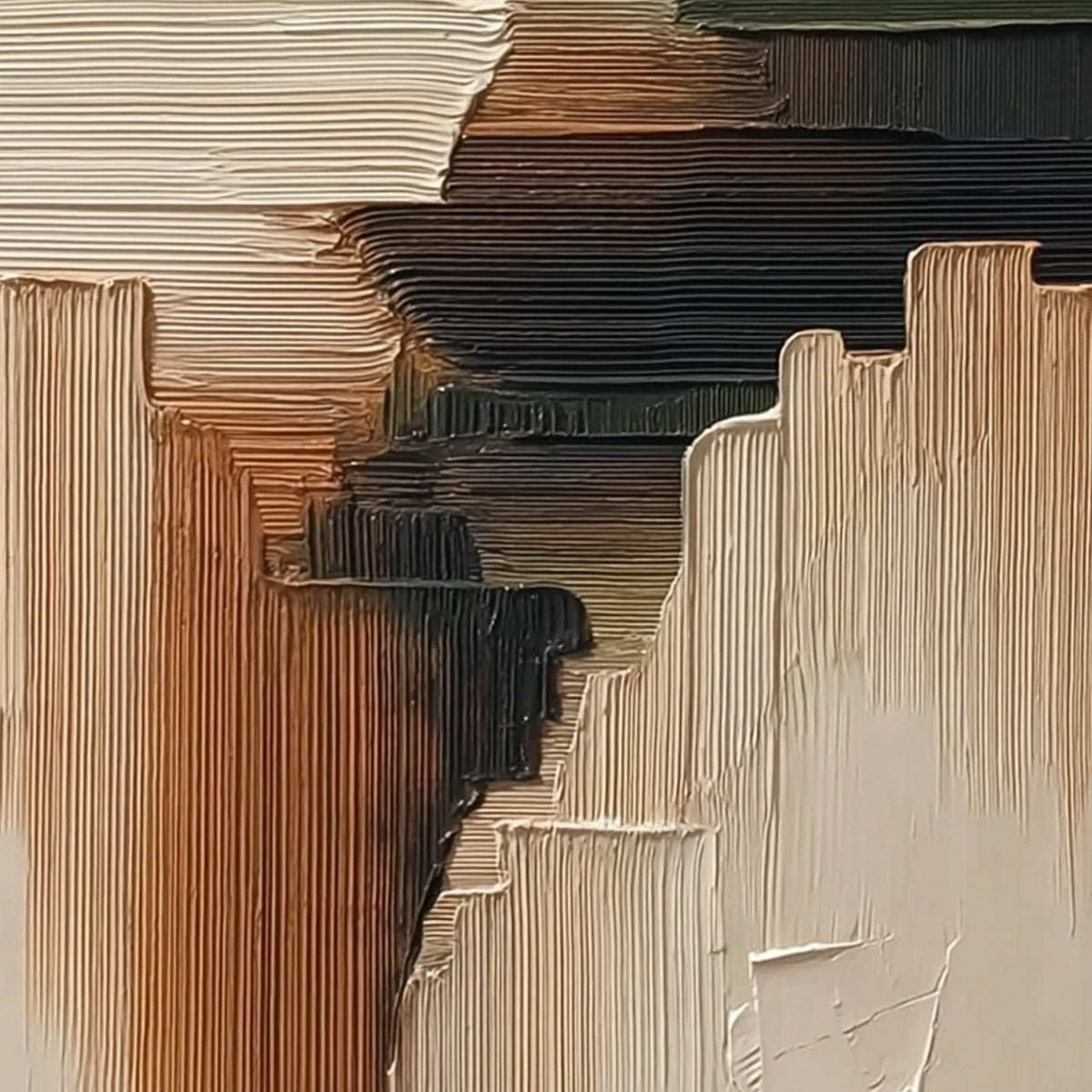 EARTHEN STRATA: Heavily Textured Wabi Sabi Abstract Painting