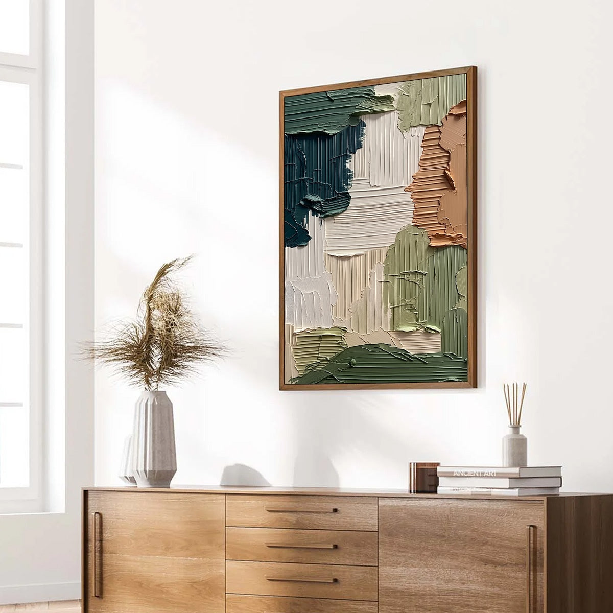 EARTHEN STRATA: Textured Wabi Sabi Abstract Impasto Wall Art