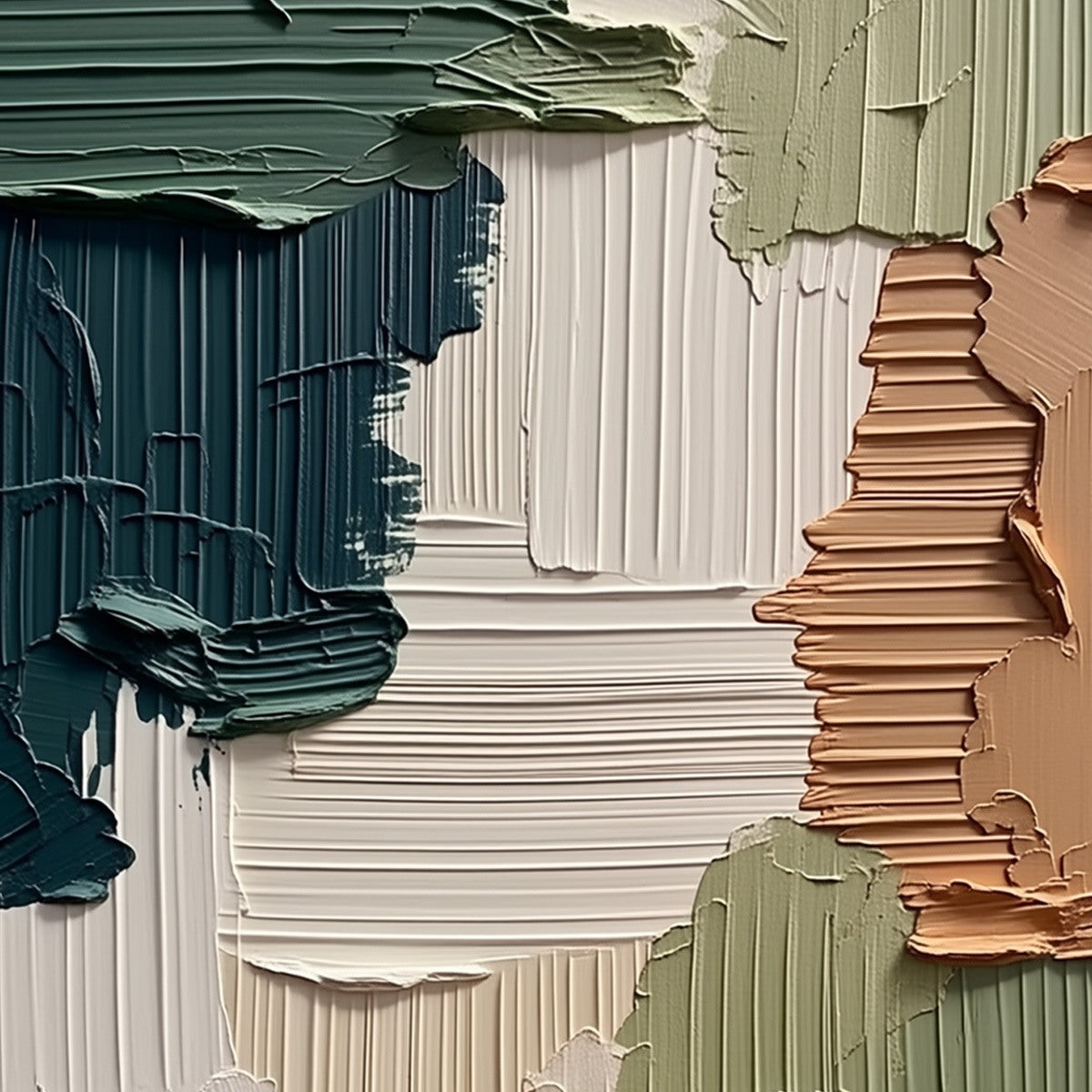 EARTHEN STRATA: Textured Wabi Sabi Abstract Impasto Wall Art