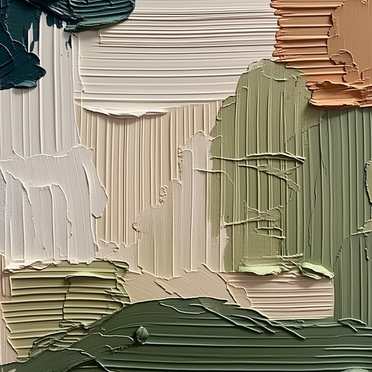 EARTHEN STRATA: Textured Wabi Sabi Abstract Impasto Wall Art