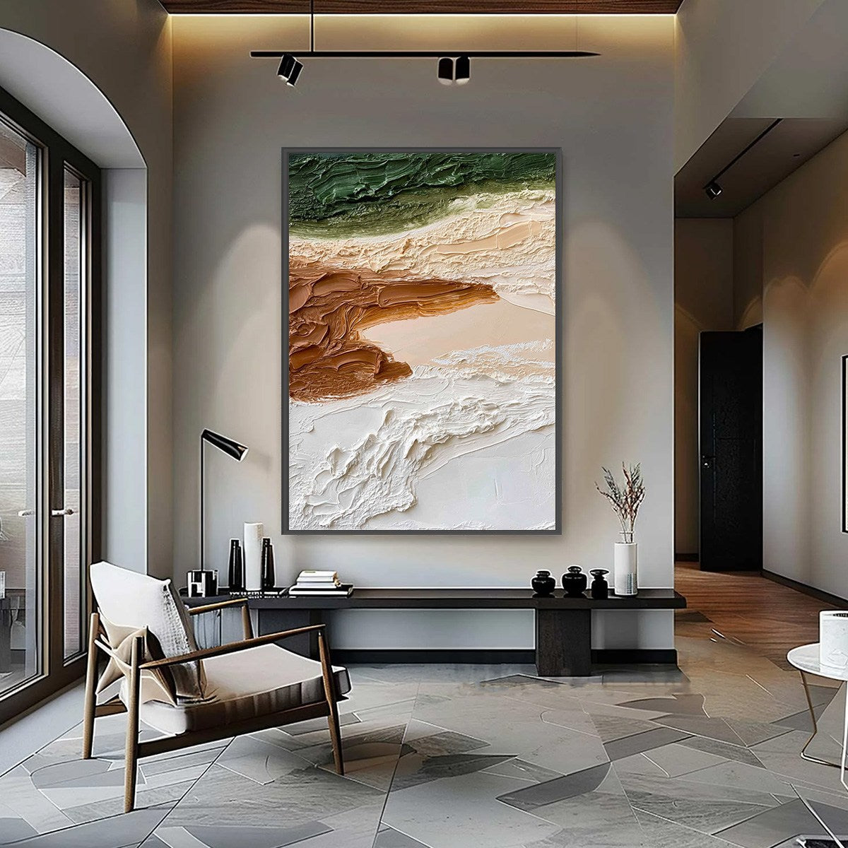 EARTHEN STRATA: Textured Wabi Sabi Abstract Landscape Painting