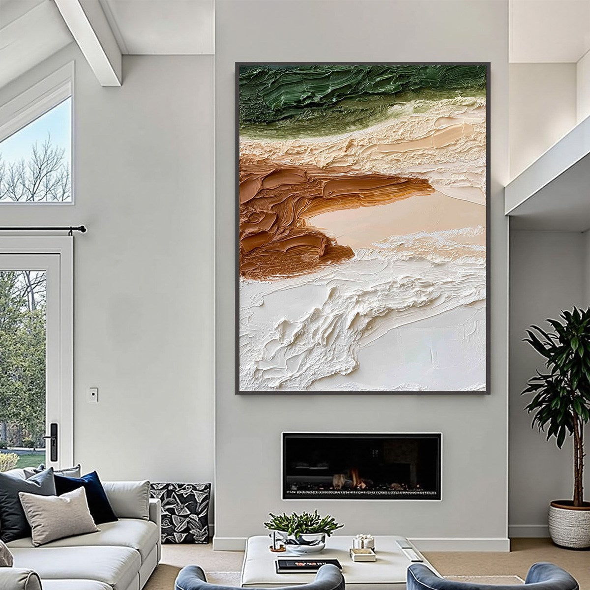 EARTHEN STRATA: Textured Wabi Sabi Abstract Landscape Painting