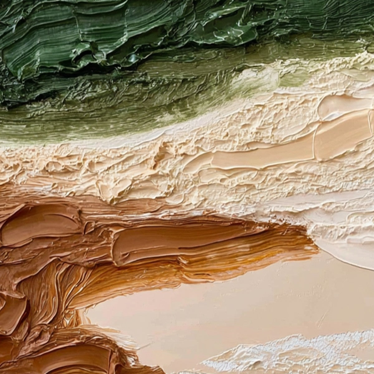 EARTHEN STRATA: Textured Wabi Sabi Abstract Landscape Painting