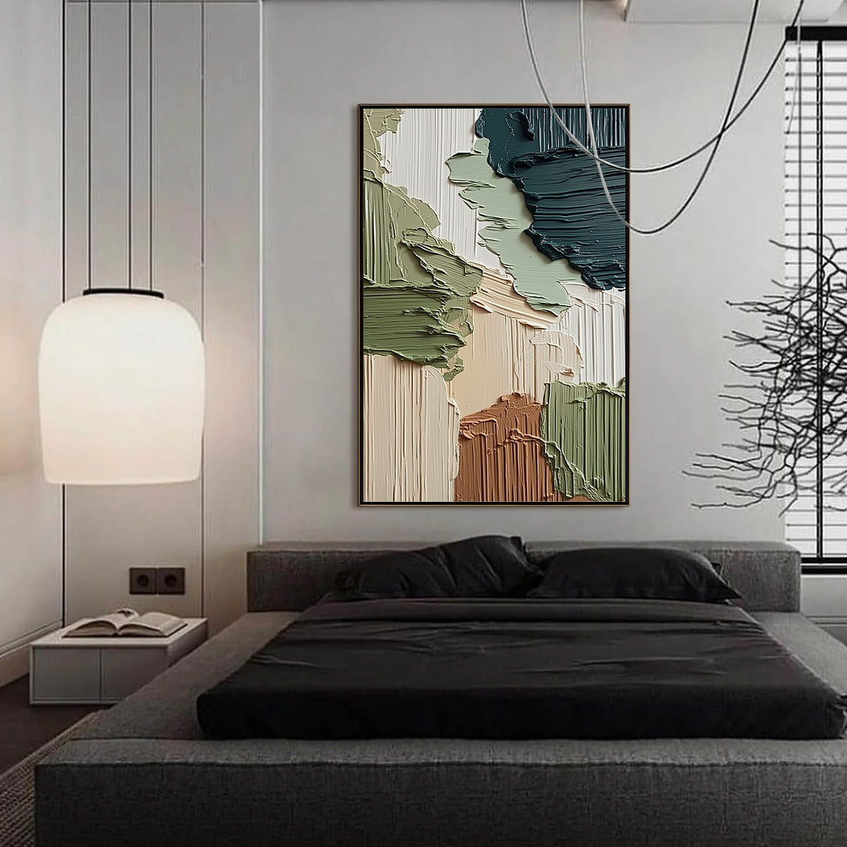EARTHEN STRATA: Vertical Wabi Sabi Textured Abstract Painting