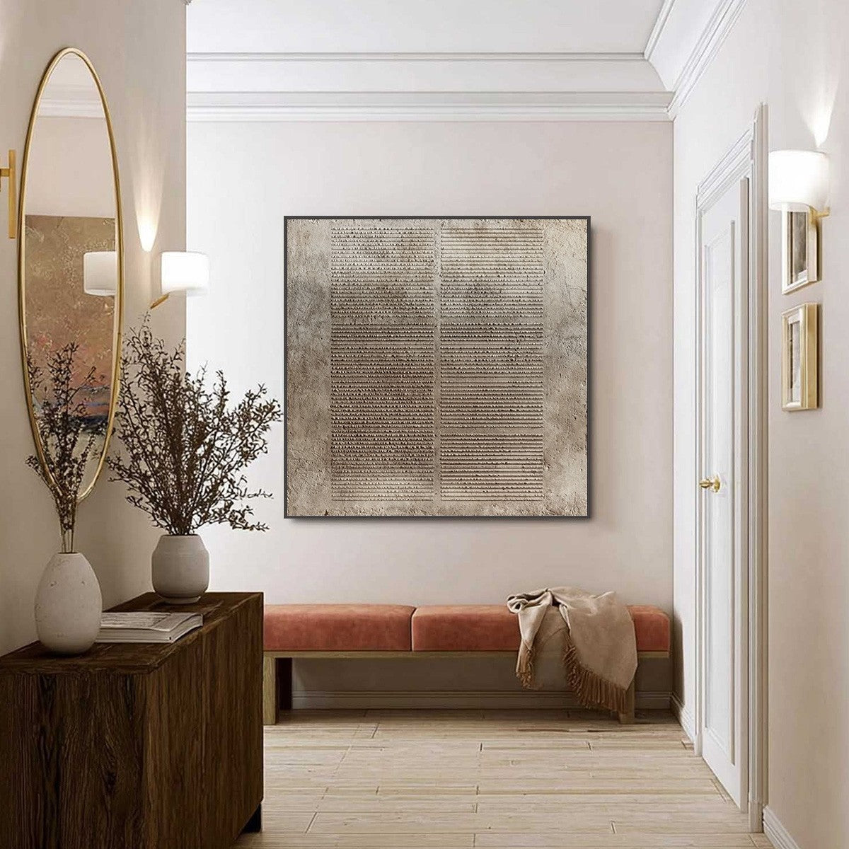 EARTHEN TABLET: Textured Wabi Sabi Minimalist Abstract Painting