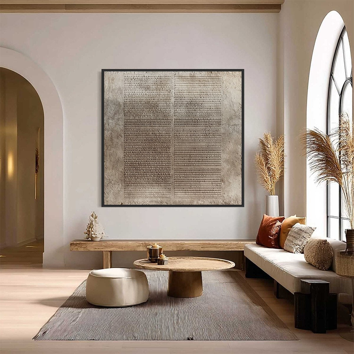 EARTHEN TABLET: Textured Wabi Sabi Minimalist Abstract Painting