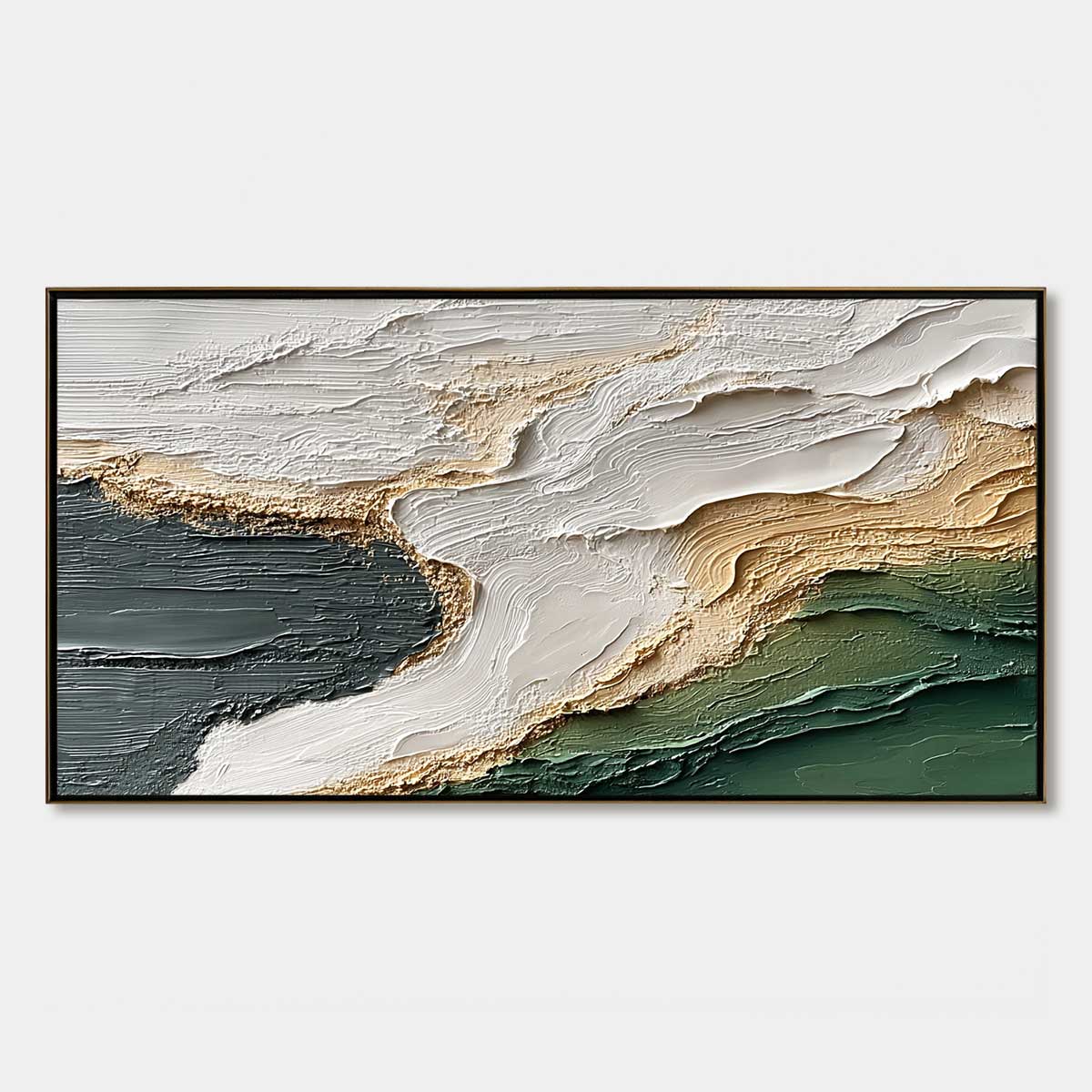 EARTHEN TIDE: Large Textured Wabi Sabi Abstract Landscape Painting