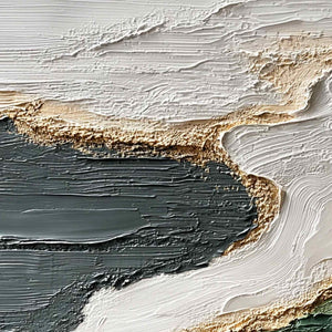 EARTHEN TIDE: Large Textured Wabi Sabi Abstract Landscape Painting