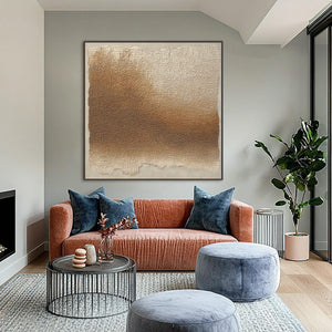 EARTHEN VEIL: Large Textured Wabi Sabi Abstract Painting