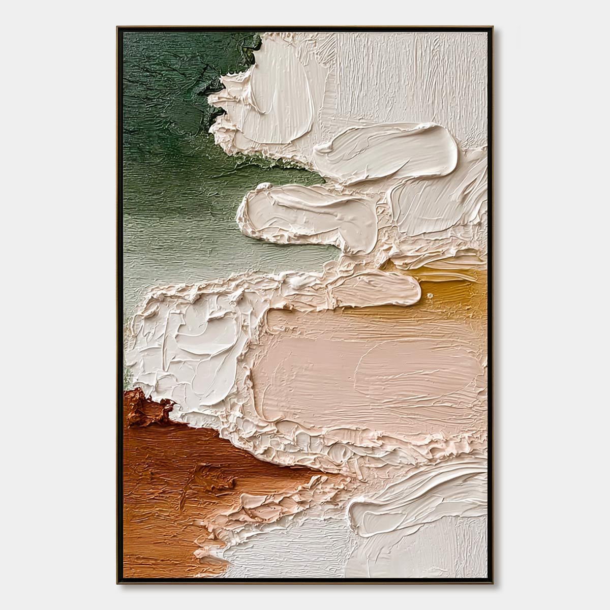 EARTHEN VEIL: Textured Abstract Earth Tone Impasto Wall Art